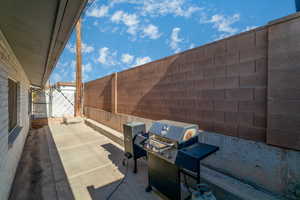 View of patio / terrace with a grill