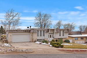 View of front of house featuring a garage