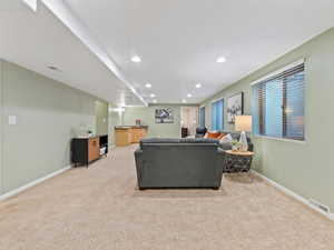 View of carpeted living room