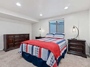 View of carpeted bedroom