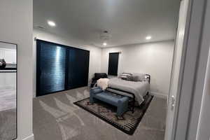 View of carpeted bedroom