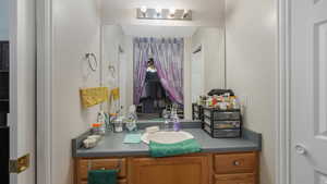 Bathroom featuring vanity