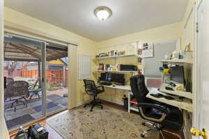 Office featuring light hardwood / wood-style floors