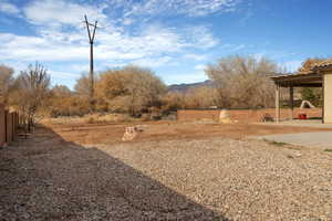 View of yard featuring a mountain view