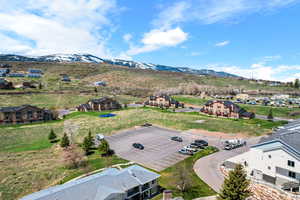Bird's eye view of a mountain backdrop