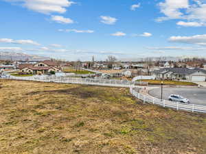 View of yard featuring a mountain view