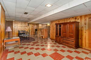 Interior space with wood walls