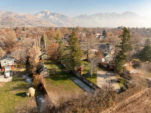 Bird's eye view featuring a mountain view