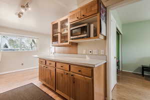 Kitchen featuring light hardwood / wood-style flooring