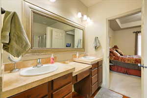 Bathroom featuring vanity