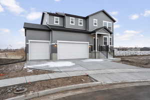 Front facade featuring a garage