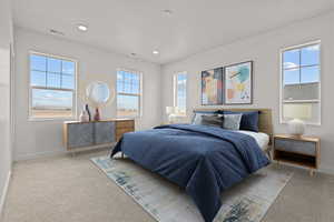 View of carpeted bedroom