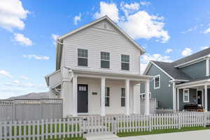 View of front facade featuring a porch