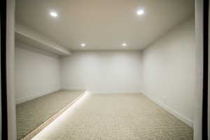 View of carpeted spare room