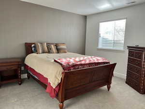 View of carpeted bedroom