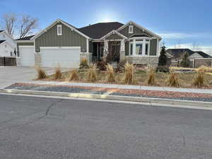 Craftsman-style house with a garage