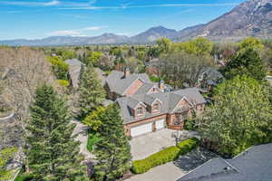 Drone / aerial view with a mountain view