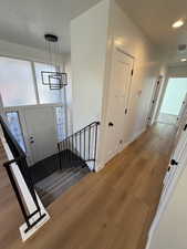 Entryway featuring hardwood / wood-style floors