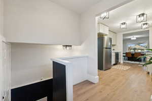 Corridor featuring light hardwood / wood-style floors