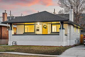 View of front of home with a porch