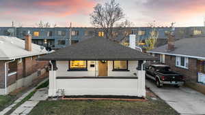 View of front of property with covered porch