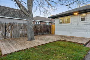 View of yard featuring a deck