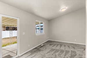 View of carpeted empty room