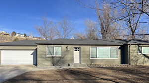 View of front facade with a garage