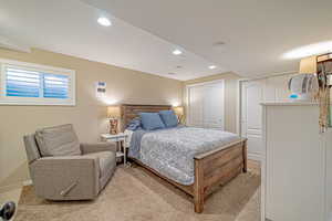 View of carpeted bedroom