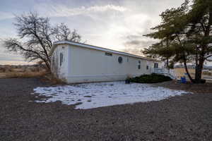 View of snow covered property