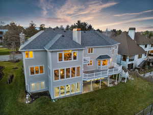 Back of the house at dusk