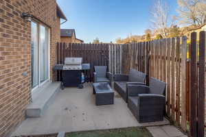 View of patio / terrace with a grill