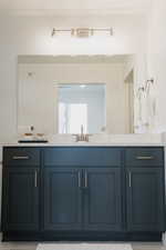 Picture is of model home. Bathroom with vanity