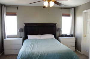 bedroom with ceiling fan