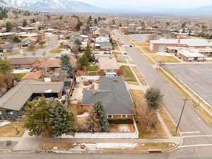 Aerial view looking southward along Wasatch Drive