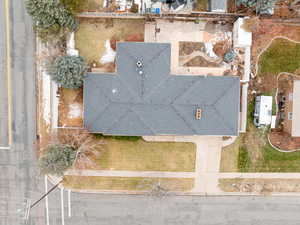 Birds eye view of property