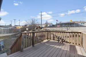 View of wooden deck