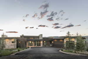 View of front facade with a garage