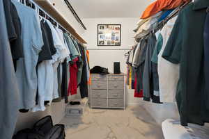 View of walk in closet