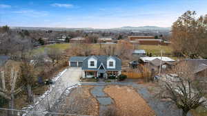 Bird's eye view featuring a mountain view