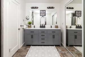 Bathroom featuring vanity