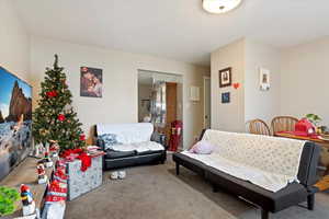 View of carpeted living room