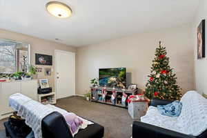 View of carpeted living room