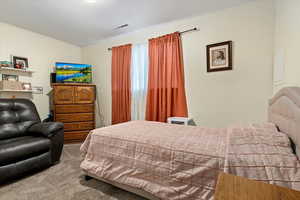 View of carpeted bedroom