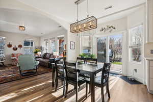 Dining room featuring hardwood / wood-style flooring