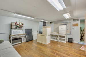 Interior space featuring light wood-type flooring