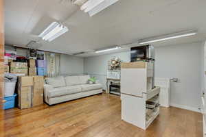 Living room featuring light hardwood / wood-style floors