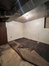 Bonus room in basement with floor drain