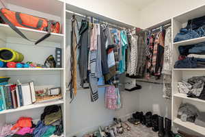 View of walk in closet