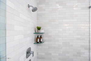 Details featuring a tile shower